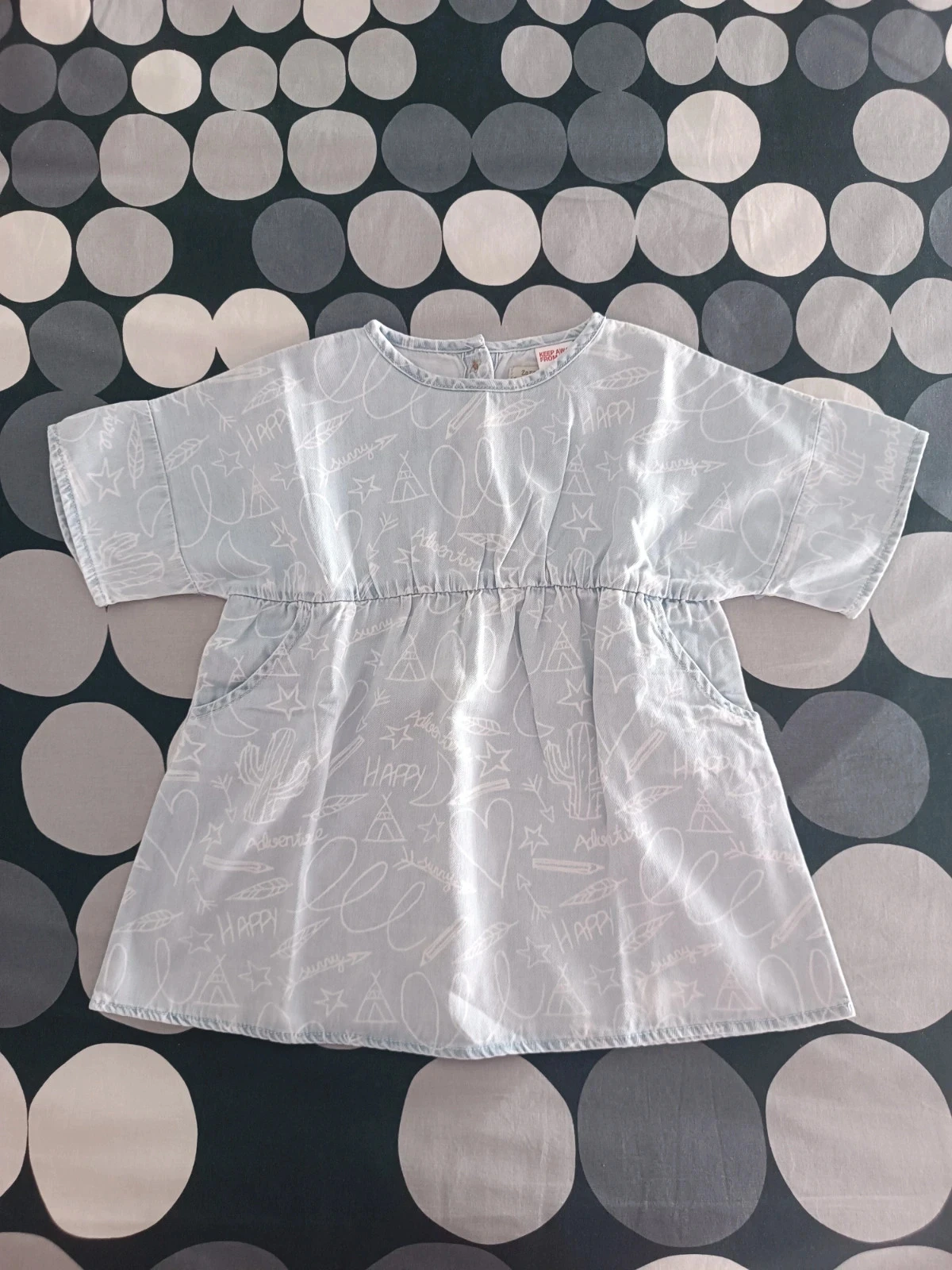 Vestido Zara 12‑18 meses - Azul Claro & Estilo Adventure 💙
